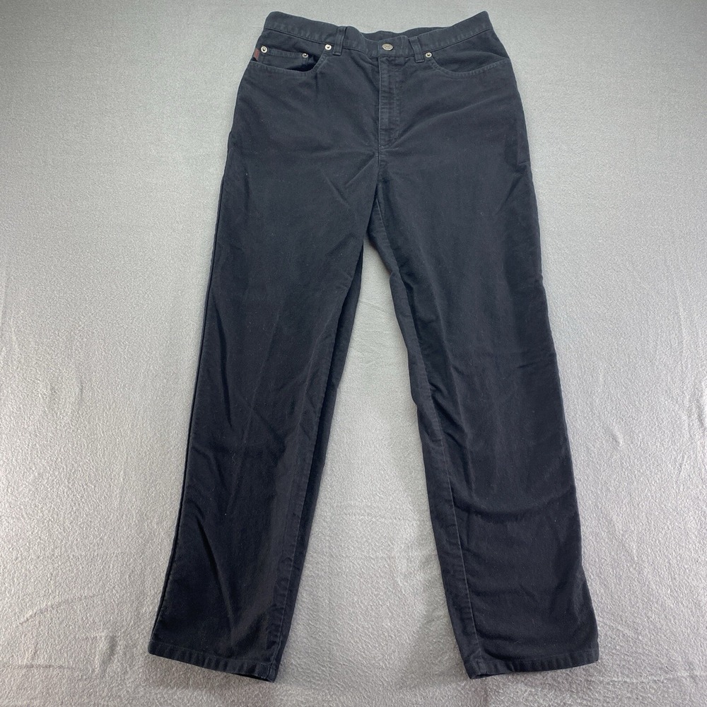 Lauren Ralph Lauren Corduroy Pants Womens‎ 12P Black Straight Leg Petite